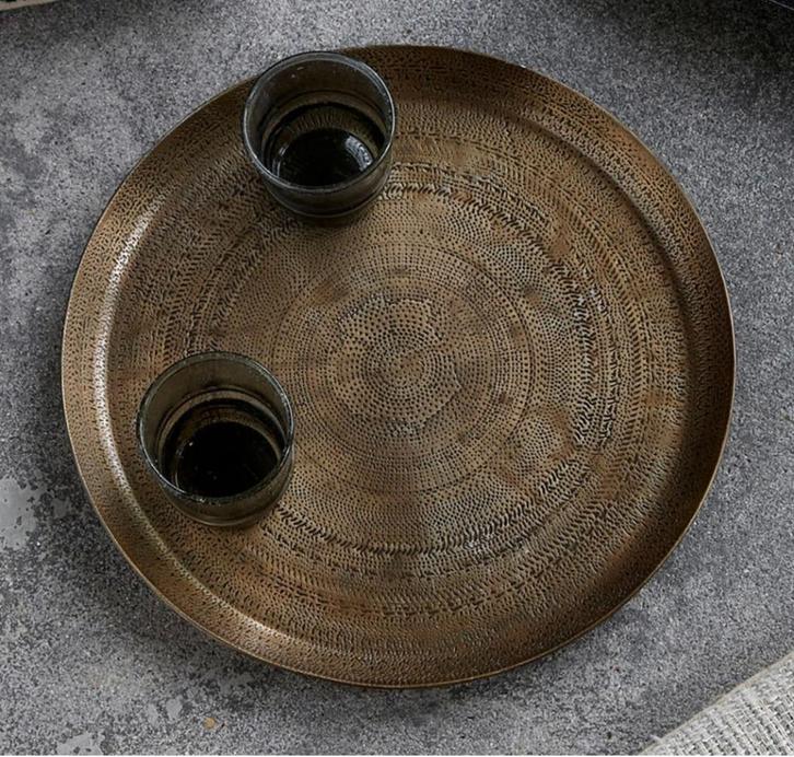 In doos House Doctor Tray Jhansi brass twv € 27,00!, Huis en Inrichting, Woonaccessoires | Schalen en Manden, Nieuw, Rond, Ophalen of Verzenden