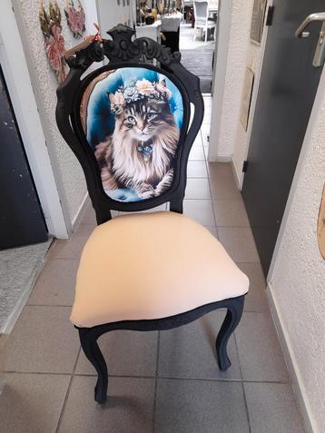 1 x barok stoel poes opnieuw gestoffeerd  beschikbaar voor biedingen