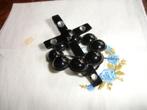 ﻿€35,= GAAF ANTIEK VICTORIAANSE ROUWBROCHE MET STENEN - wvq, Verzenden, Overige materialen, Broche, Met edelsteen