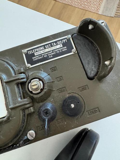 Originele TA-312/PT veldtelefoon, Verzamelen, Militaria | Algemeen, Landmacht, Overige typen, Amerika, Ophalen of Verzenden