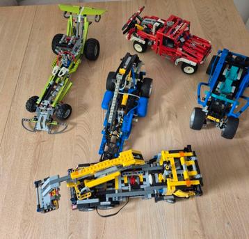LEGO Technic Auto's - Deels Gebouwd, Veel Los beschikbaar voor biedingen