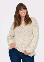 Ecru glitter trui Carwinter van Only Carmakoma Maat 50/52 L, Kleding | Dames, Grote Maten, O, O, Trui of Vest, Nieuw