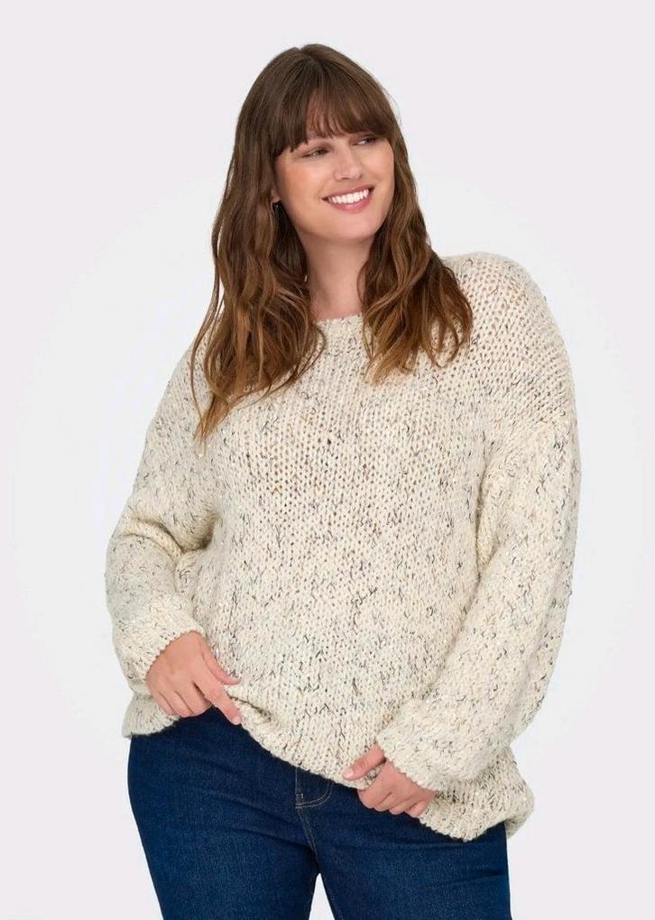 Ecru glitter trui Carwinter van Only Carmakoma Maat 50/52 L, Kleding | Dames, Grote Maten, Nieuw, Trui of Vest, Beige, Ophalen of Verzenden