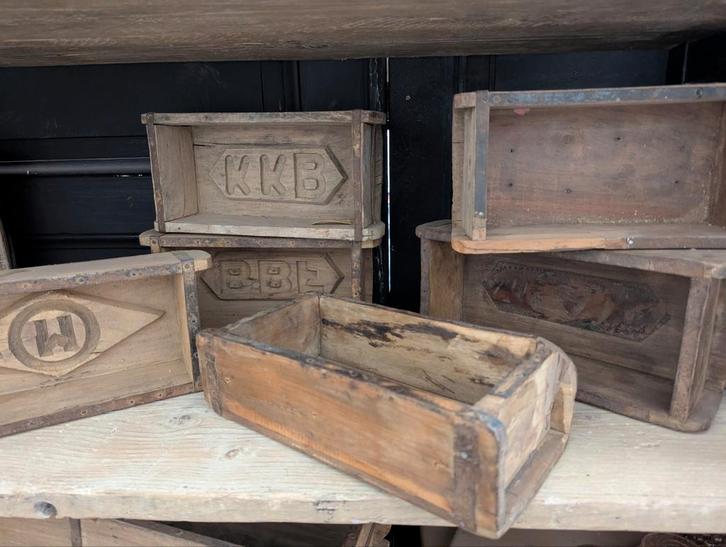 Houten bakjes, hardhout, bestekbak, folderbak, Huis en Inrichting, Woonaccessoires | Kisten, Zo goed als nieuw, Minder dan 50 cm