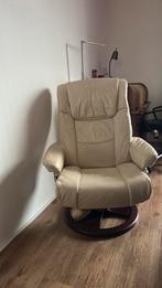 Leren fauteuil, Huis en Inrichting, Fauteuils, Ophalen of Verzenden, Gebruikt, Leer