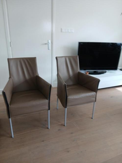 DESIGN STOELEN MONTIS  Nu € 275 totaal, Huis en Inrichting, Stoelen, Zo goed als nieuw, Vijf, Zes of meer stoelen, Leer, Overige kleuren