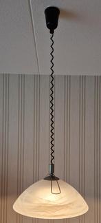 Steinhauer hanglamp, verstelbaar, Glazen kap, RVS beugel, Ophalen of Verzenden, Zo goed als nieuw, Glas