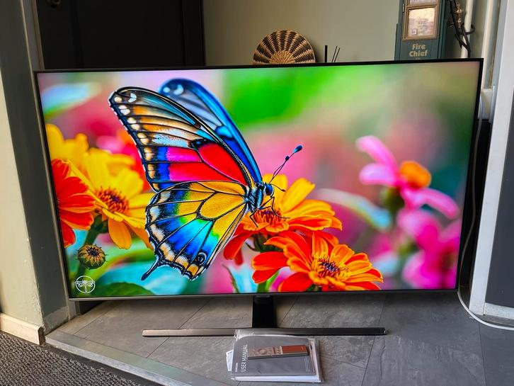 55 inch Samsung QLED 120hz 4K Ultra HD smart tv als nieuw, Audio, Tv en Foto, Televisies, Zo goed als nieuw, QLED, 100 cm of meer