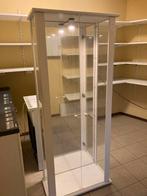 Witte vitrinekast, Ophalen, Glas, 50 tot 100 cm, 150 tot 200 cm