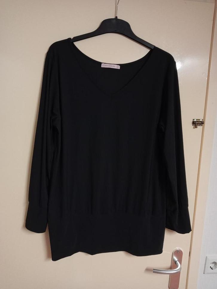 Top/ blouse lange mouw studio anneloes maat l/ xl, Kleding | Dames, Blouses en Tunieken, Zo goed als nieuw, Maat 42/44 (L), Zwart