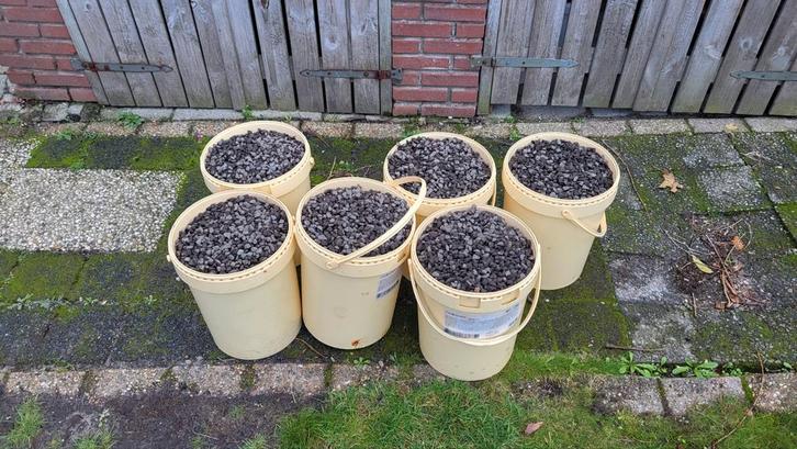 Antraciet Grind 9-16mm, Tuin en Terras, Grind, Keien en Split, Gebruikt, Grind, Antraciet, Overige materialen, Ophalen