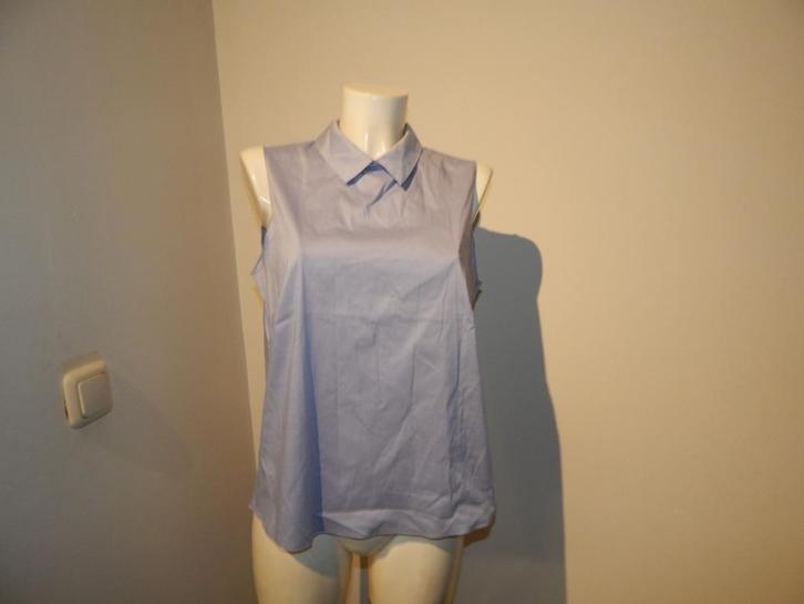 Pauw Amsterdam licht blauwe blouse top kraagje kwaliteit3/40, Kleding | Dames, Blouses en Tunieken, Zo goed als nieuw, Maat 38/40 (M)