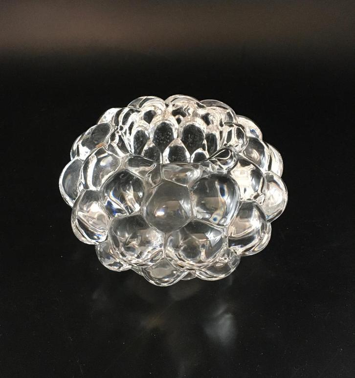 Klassieke Orrefors, Sweden theelicht/votief ‘Raspberry’, Huis en Inrichting, Woonaccessoires | Kandelaars en Kaarsen, Zo goed als nieuw