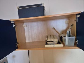 2x Bovenkast beuken/blauw IKEA Effektiv - afbeelding 5