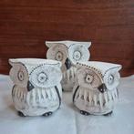 Houten Uilen Beelden Set, Ophalen of Verzenden, Zo goed als nieuw, Dier