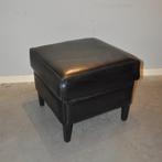 Schapenleren hocker (zwart) King's Design, Ophalen, Gebruikt, Vierkant, Leer