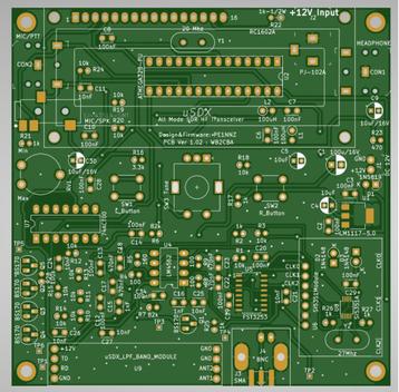 Printplaat uSDX SDR v1.02 HF SDR QRP TRX 80m-6m 5W WB2CBA