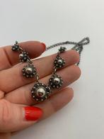 V747 Prachtige zilveren ketting Zeeuwse knoop, Ophalen of Verzenden, Zilver, Ketting