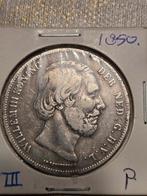 2 1/2 Gulden Willem III 1850 - Zilveren Munt, Koning Willem III, Zilver, Ophalen of Verzenden, Losse munt