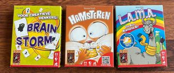 Kaartspellen Hamsteren en Brainstorm beschikbaar voor biedingen