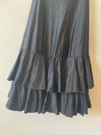 Elegante zwarte Spaanse dansrok - Sevillanas/Flamenco, Zwart, Zo goed als nieuw, Onder de knie, Ophalen