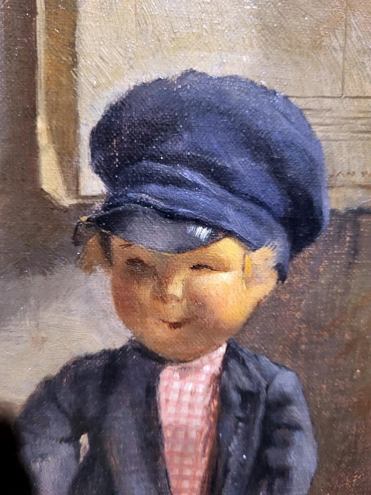 Jan Wijga, olieverf, 40x50cm doek, incl.  lijst, 1350,-euro, Antiek en Kunst, Kunst | Schilderijen | Klassiek, Ophalen