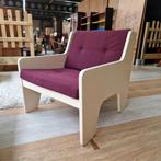 Retro stoel van Sitwell Palty paars textiel met hout, Ophalen, Huis en Inrichting