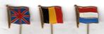 3 speldjes VLAG NEDERLAND BELGIE EN VERENIGD KONINKRIJK (A4), Verzamelen, Speldjes, Pins en Buttons, Verzenden, Gebruikt, Overige onderwerpen