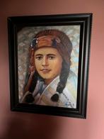 Marokkaanse portret schilderij 3 stuks, Minder dan 50 cm, Schilderij, Zo goed als nieuw, Ophalen