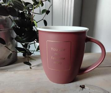 Beker - mok met goudkleurige tekst: you are my favorite mug  beschikbaar voor biedingen