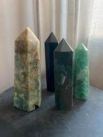 Collectie van 4 Mineraal Punten obelisken partij crystal, Ophalen of Verzenden, Mineraal