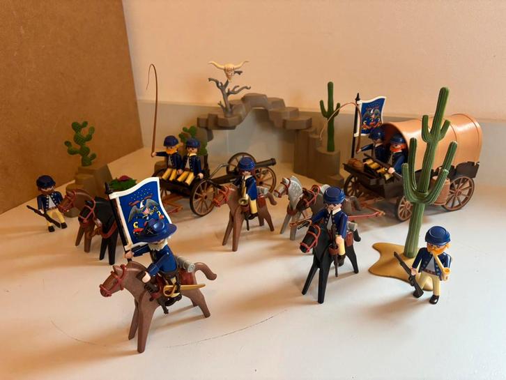 Playmobil western Noorderlingen Soldaten cavalerie, Kinderen en Baby's, Speelgoed | Playmobil, Zo goed als nieuw, Los playmobil