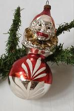 Oude Antieke kerstbal Clownshoofd op bal, Verzenden, Gebruikt