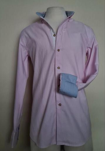 "The Blueprint" Roze overhemd, leuke details. Mt.M.Als nieuw beschikbaar voor biedingen