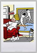 Roy Lichtenstein Orginele Expositie Affiche "Tintin Reading", Antiek en Kunst, Ophalen of Verzenden