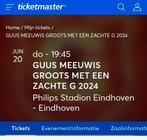 Guus Meeuwis concert Groots 2 veldkaarten ruilen, Tickets en Kaartjes, Concerten | Nederlandstalig, Juni, Twee personen