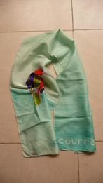 Courreges vintage designer sjaal ijsvogel zijden 120*18, Ophalen of Verzenden, Sjaal