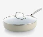 BK hapjespan met deksel Ø28cm keramisch PFAS-vrij beige
