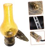 Wandlamp Industrieel olie lamp lantaarn geel glas antiek set, Nieuw, Ophalen of Verzenden, Glas