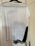 Zara T-shirt Wit/Zwart Maat 40/42, Kleding | Dames, T-shirts, Wit, Maat 42/44 (L), Ophalen of Verzenden, Korte mouw