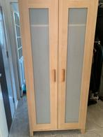 Houten kledingkast met deuren, Huis en Inrichting, Kasten | Kledingkasten, 100 tot 150 cm, Zo goed als nieuw, Grenenhout, 50 tot 100 cm