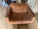 Bepurehome rodeo loveseat fauteuil recycled leer, Huis en Inrichting, Ophalen, Gebruikt, Bruin, Leer