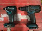 Makita 18v combiset schroefboormachine en slagschroefmachine, Doe-het-zelf en Verbouw, Gereedschap | Boormachines, Ophalen of Verzenden