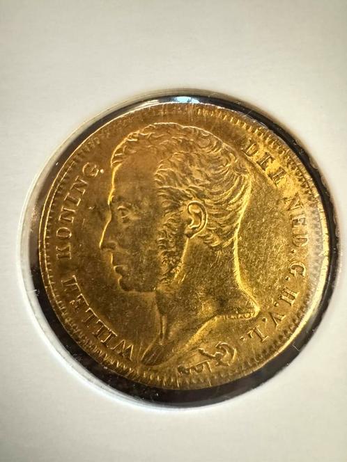 Gouden tientje Gulden Willem I 1824B, Postzegels en Munten, Munten | Nederland, Losse munt, 10 gulden, Koning Willem I, Goud, Ophalen of Verzenden