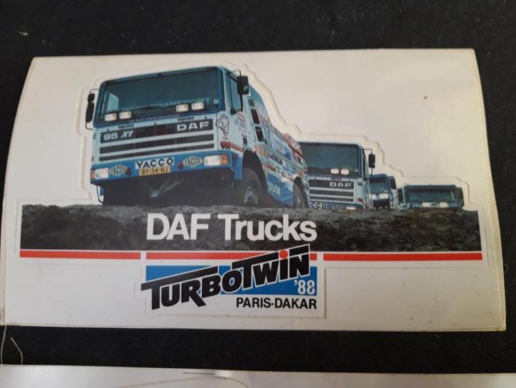 Sticker DAF Paris - Dakar Turbo Twin X1 '88 (x), Verzamelen, Automerken, Motoren en Formule 1, Zo goed als nieuw, Auto's, Ophalen of Verzenden