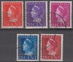 Nederland Dienstzegels NVPH D20/D24 Wilhelmina gestempeld, Ophalen of Verzenden, Na 1940, Gestempeld