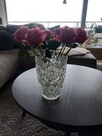 Vintage , Brocante , Kristal Vaas met Rozen, Antiek en Kunst, Ophalen