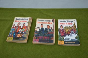 3 vintage boeken Leonard Huizinga pockets Adriaan en Olivier beschikbaar voor biedingen