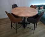 Bartafel Vibes met 4 stoelen, Ophalen, 100 tot 150 cm, Rond, 50 tot 100 cm