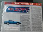 Corvette C4 ZR-1 Fact en Data sheet met badge, Ophalen of Verzenden, Nieuw